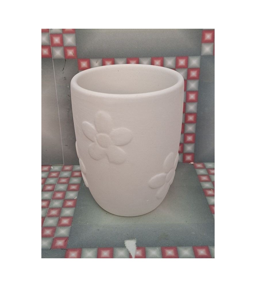 Flower Relief Mug ø 7,5, H 10 cm, 200 ml