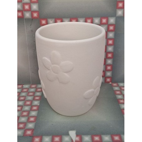 Flower Relief Mug ø 7,5, H 10 cm, 200 ml